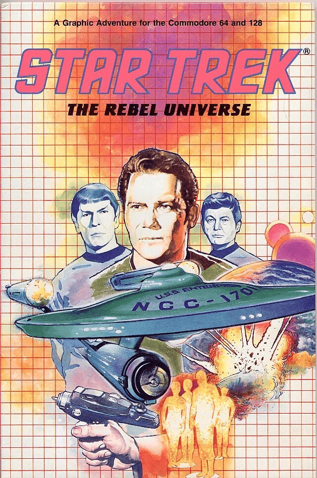 Star Trek The Rebel Universe box art for Commodore 64